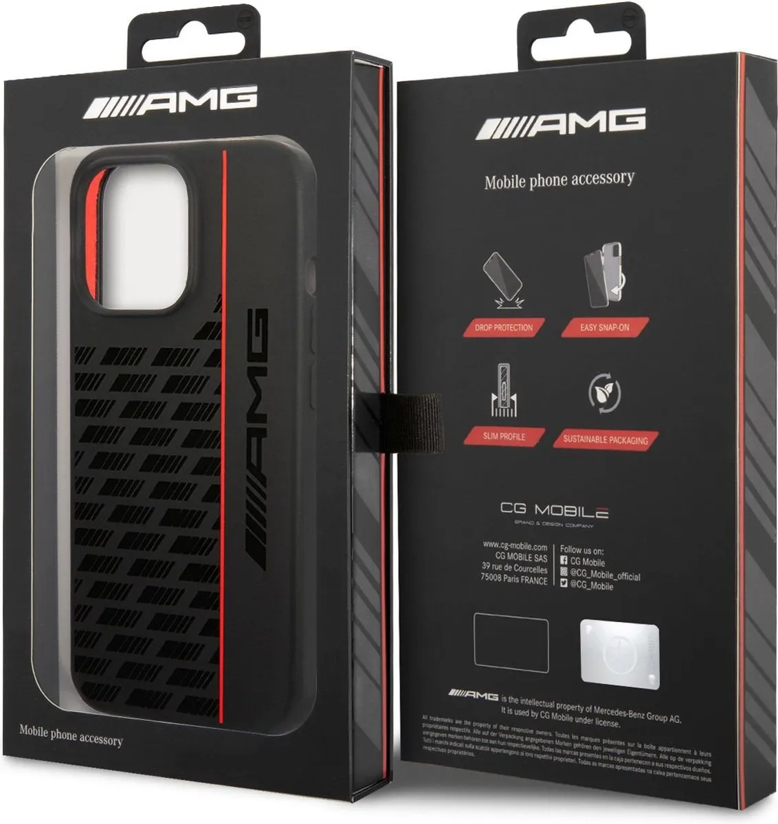 Mercedes-AMG Silicone Hoes iPhone 14 Pro - Zwart