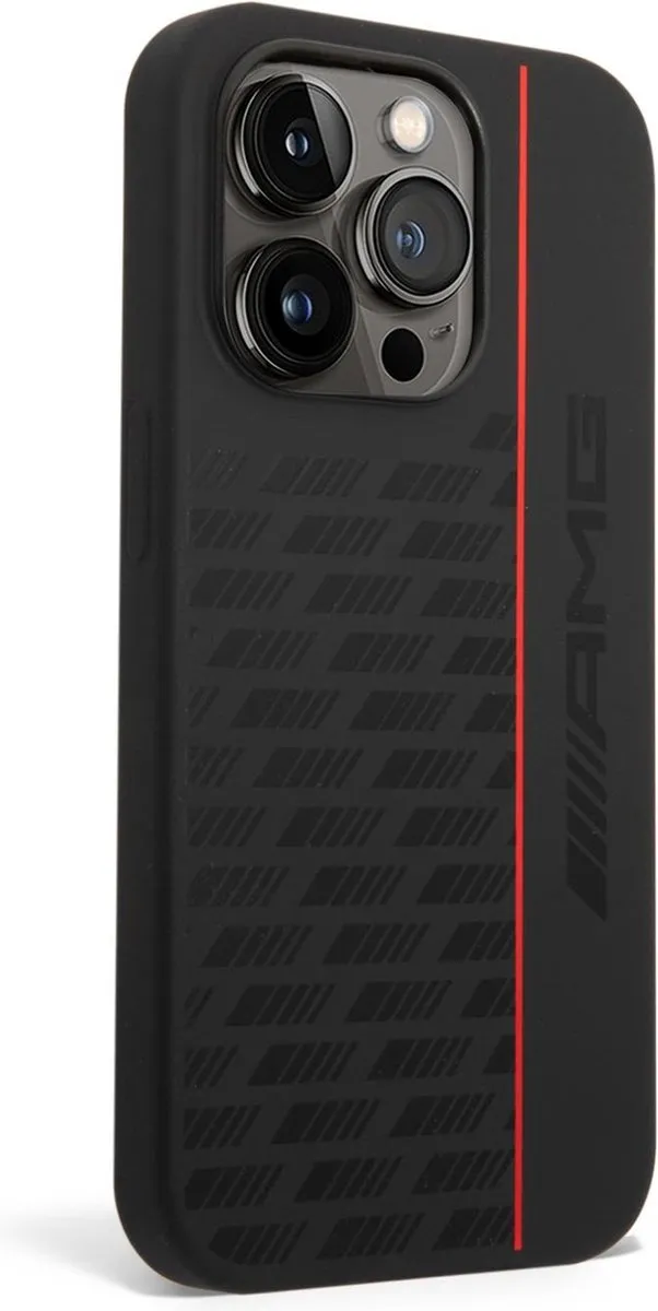 Mercedes-AMG Silicone Hoes iPhone 14 Pro - Zwart