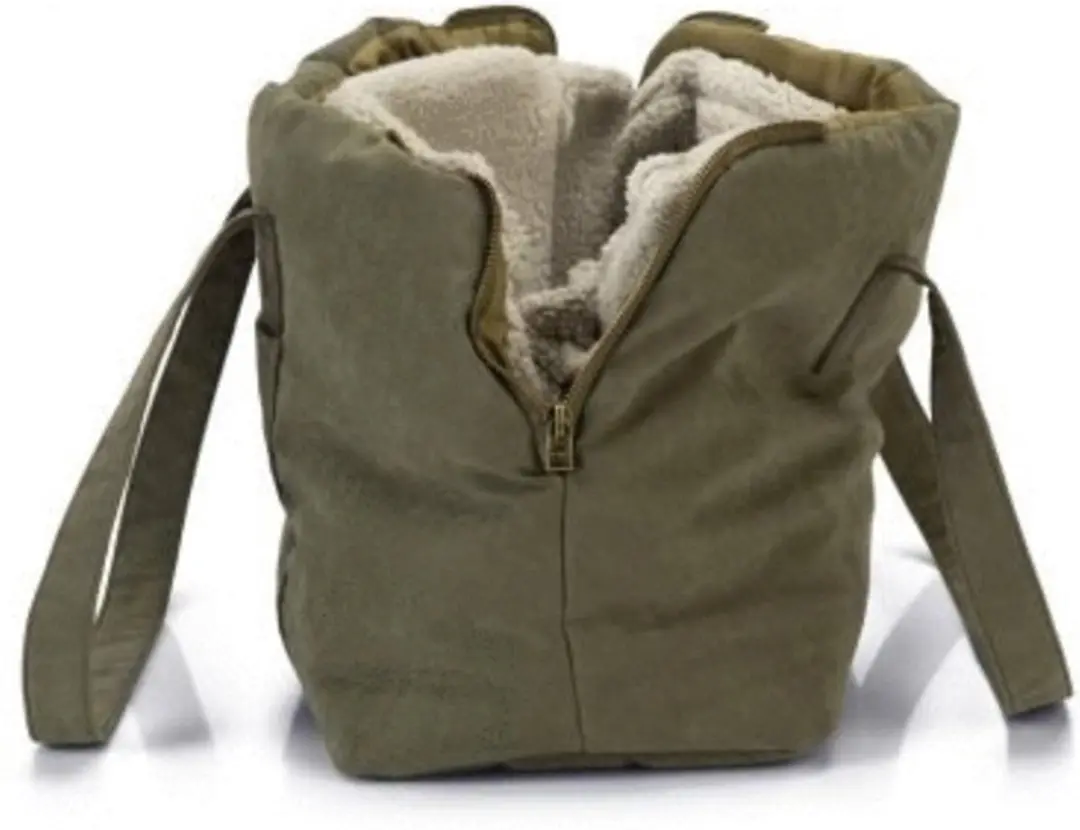 Designed by Lotte Bundu Draagtas Hond - Groen - 40x20x28cm