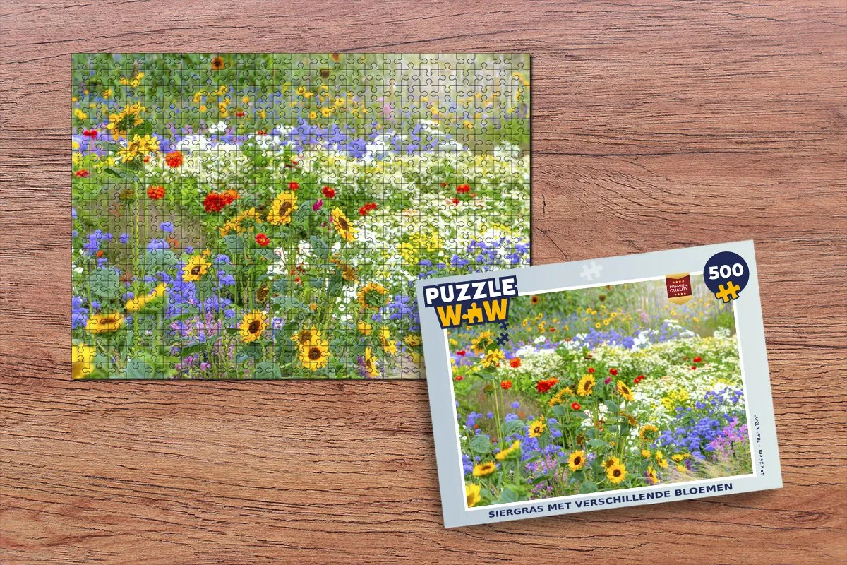 PuzzleWow Legpuzzel Siergras Multicolor 500 Stuks