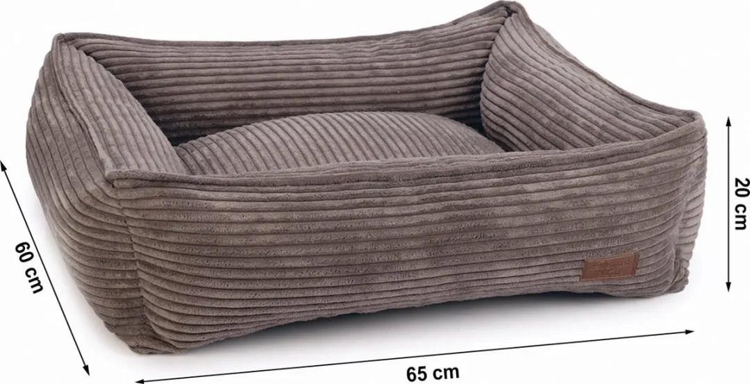 Designed by Lotte Ribbed Hondenmand - Bruin - 65x60x20cm