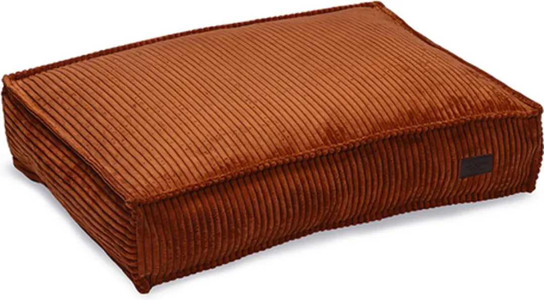 Designed by Lotte Ribbed Hondenkussen Terracotta 70x55x15cm