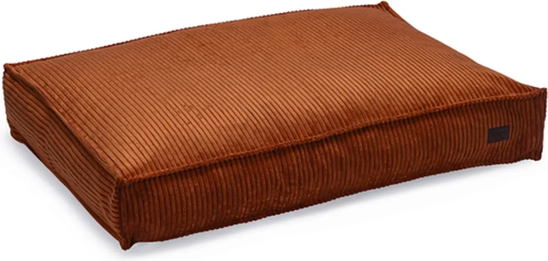 Designed by Lotte Ribbed Hondenkussen Terracotta 100x70x15cm