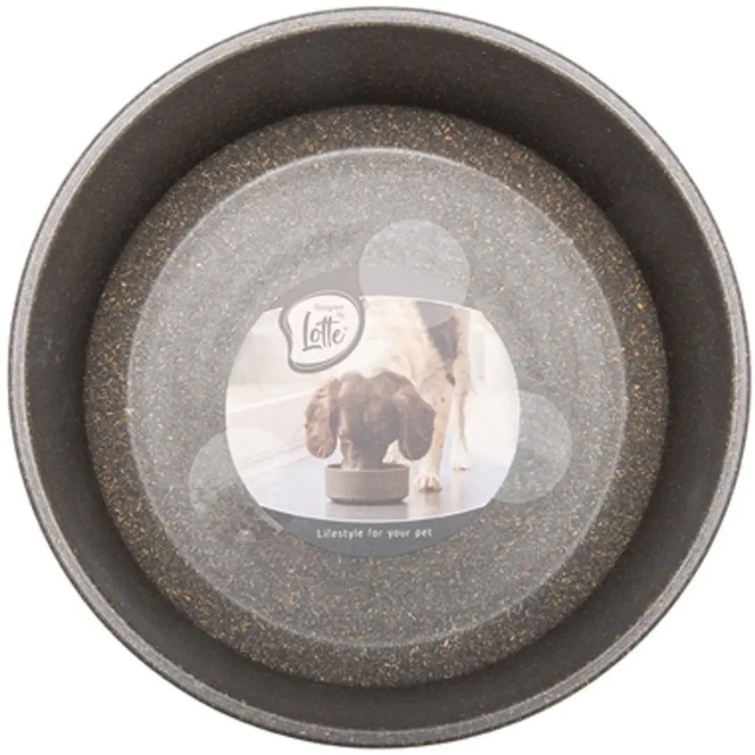 Designed by Lotte Noor Voerbak Honden - Bamboe Grijs 17cm