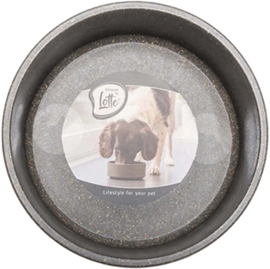 Designed by Lotte Noor Voerbak Hond - Bamboe Grijs 14cm