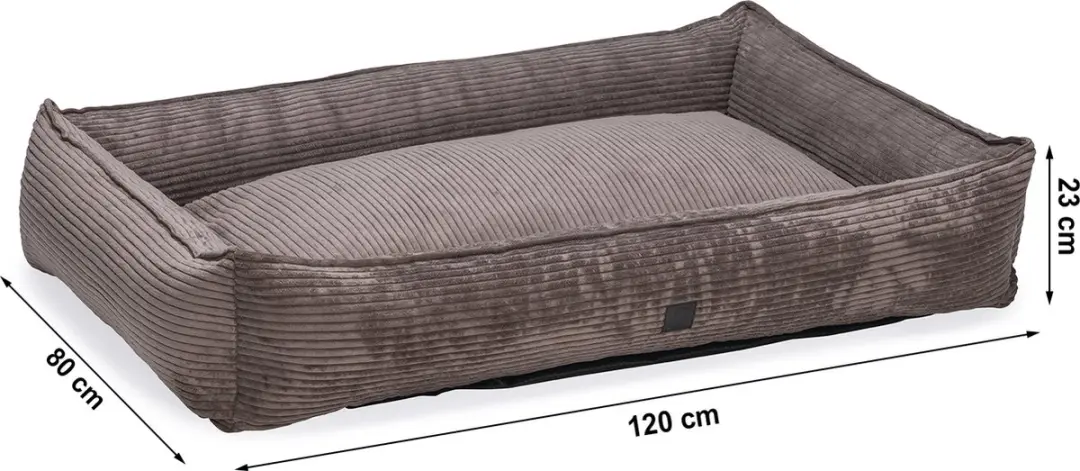 Designed by Lotte Ribbed Hondenmand - 120x80x23cm - Bruin