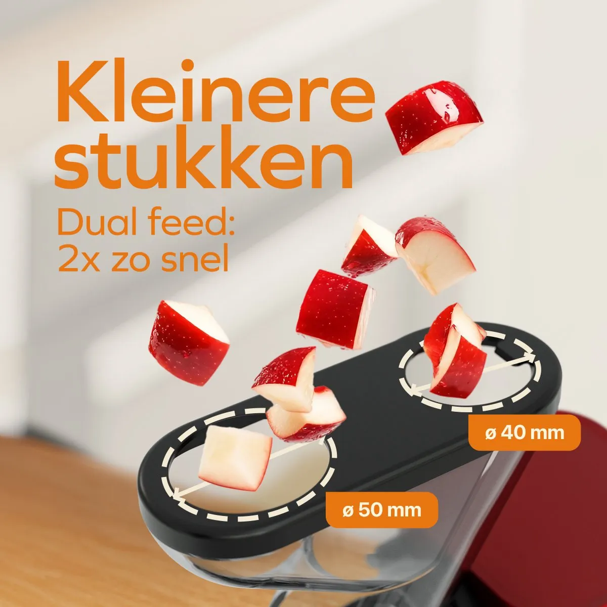 KitchenBrothers KB1004137 Slowjuicer - Rood - 400ml