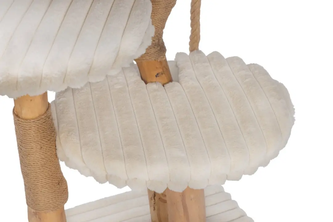 Designed by Lotte Raja Krabpaal - 3 Ligplekken - Hout - Creme - 60x60x114cm