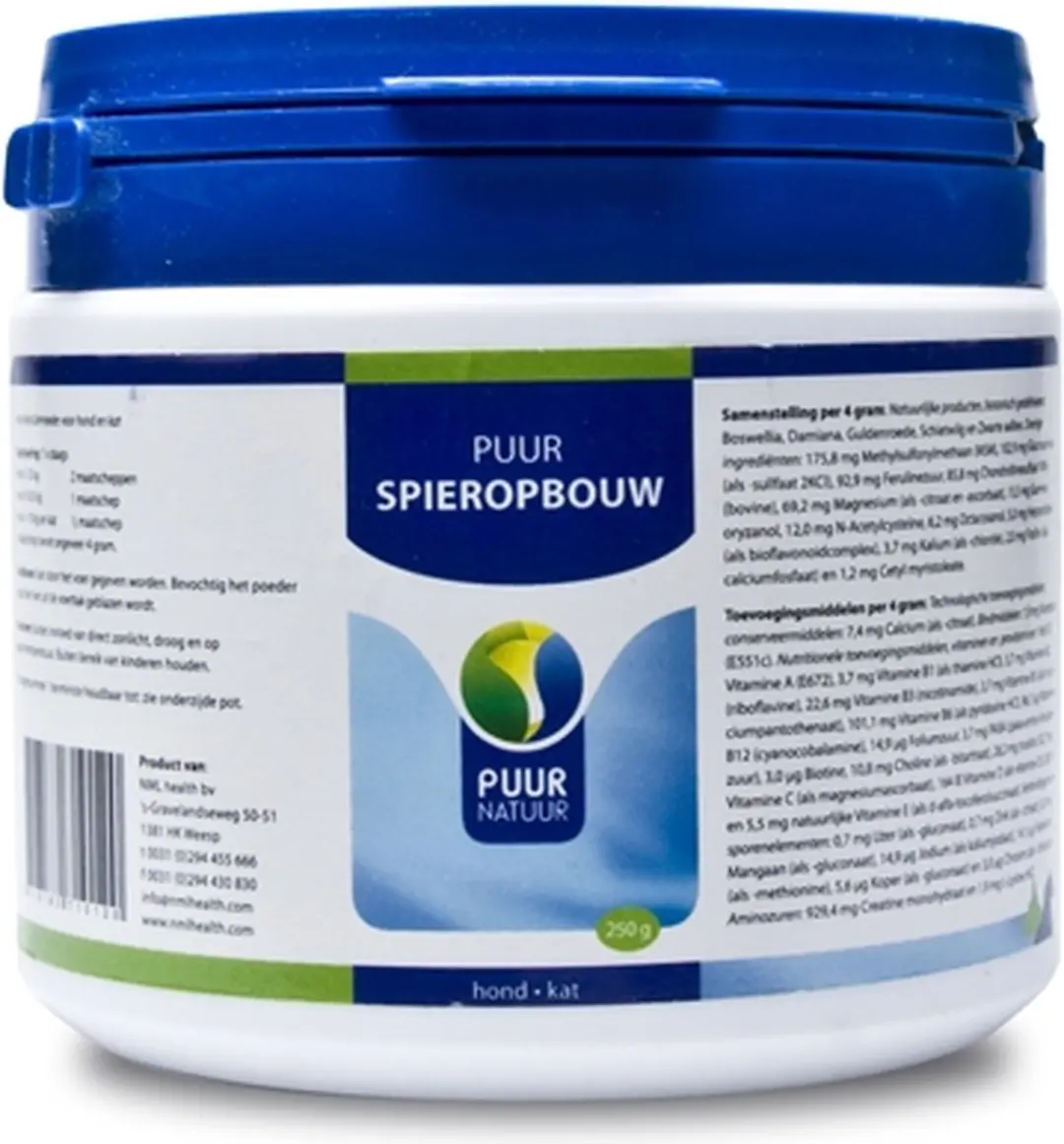 Puur Natuur Muscle Mass Supplement 250g - afbeelding 6 van 6