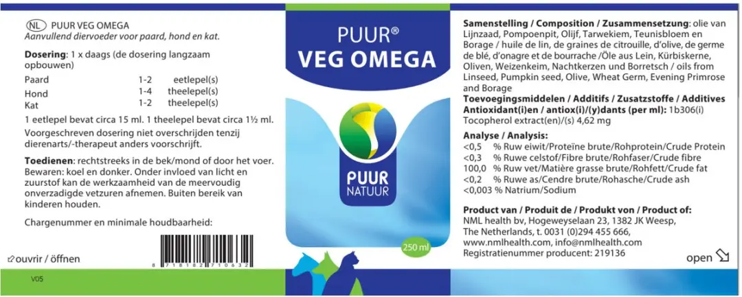 Puur Veg Omega 250ml