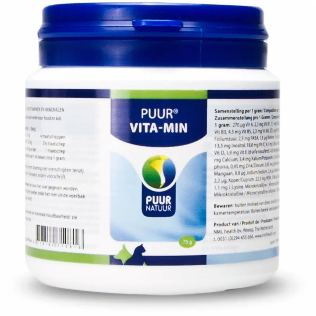 Puur Vitaminen & Mineralen Hond/Kat 75g