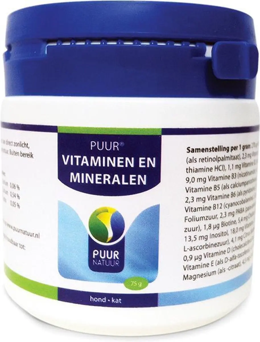 Puur Vitaminen & Mineralen Hond/Kat 75g