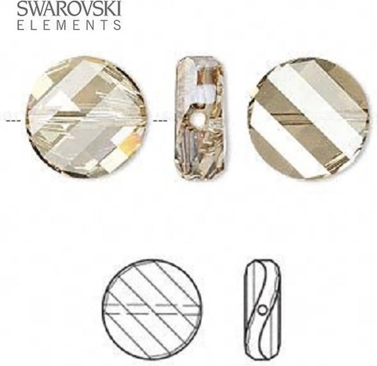 Swarovski Elements Twist Kralen 14mm
