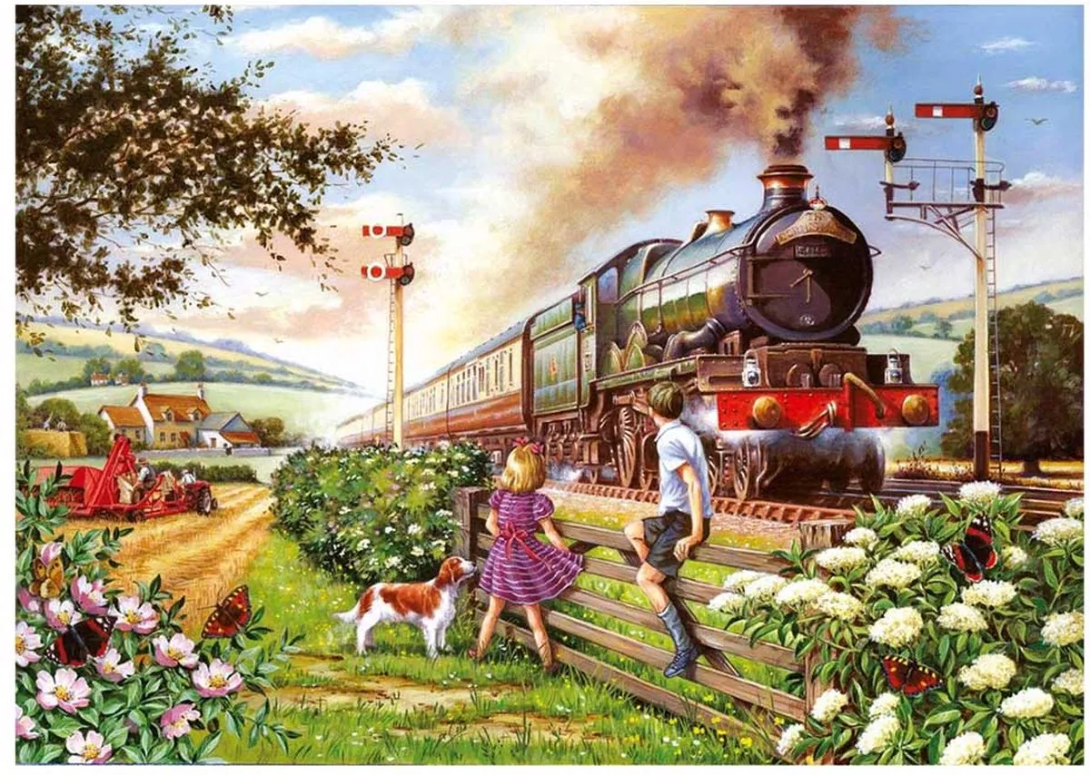 House of Puzzles Railway Children Legpuzzel 500 Stuks - Multicolor