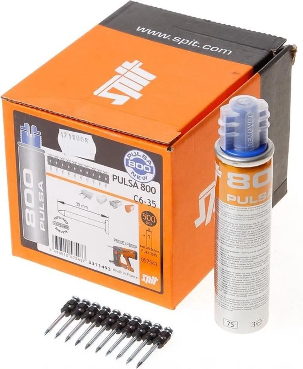 Spit Pulsa Nagels C 6/35 057543 - 500 Stuks - Wit - afbeelding 3 van 5