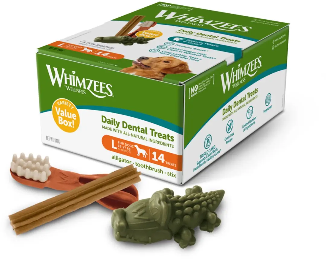 Whimzees Variety Box L Kauwsnacks voor Hond - 14 Stuks