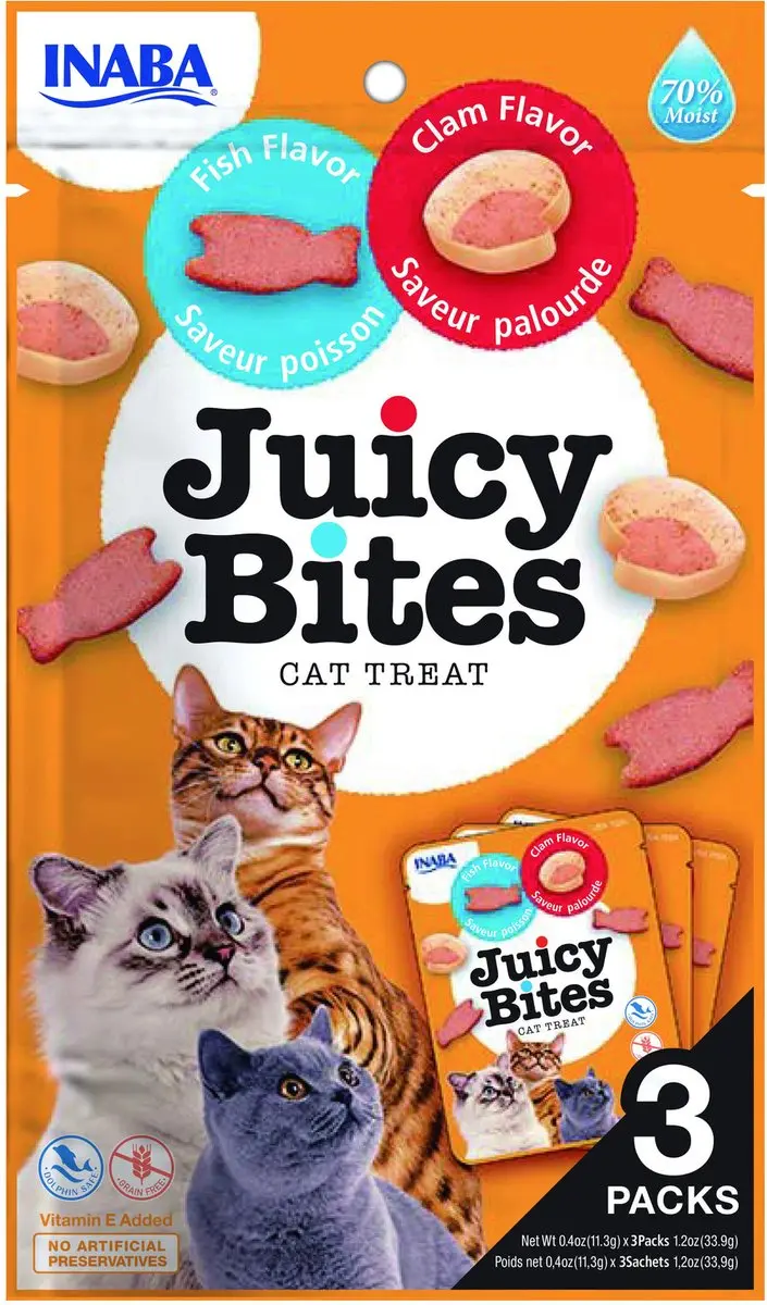 Inaba Juicy Bites Vis Mosselen Kattensnack