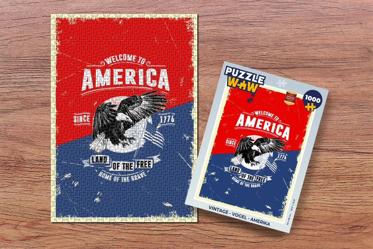 PuzzleWow Vogel Amerika Legpuzzel 1000 Stuks - Multicolor