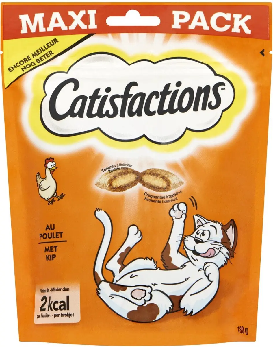 Catisfactions Kattensnoepjes Kip 180g - 4 Zakken