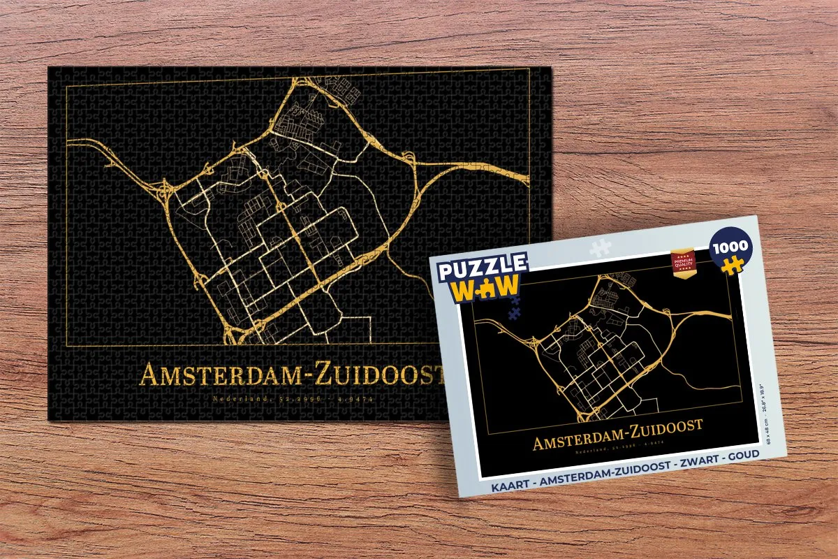 PuzzleWow Amsterdam-Zuidoost Legpuzzel 1000 Stuks - Multicolor