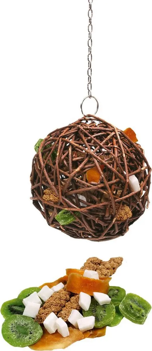 JR Farm Wilgen Vruchtenbol Vogelspeelgoed 15x15x15cm