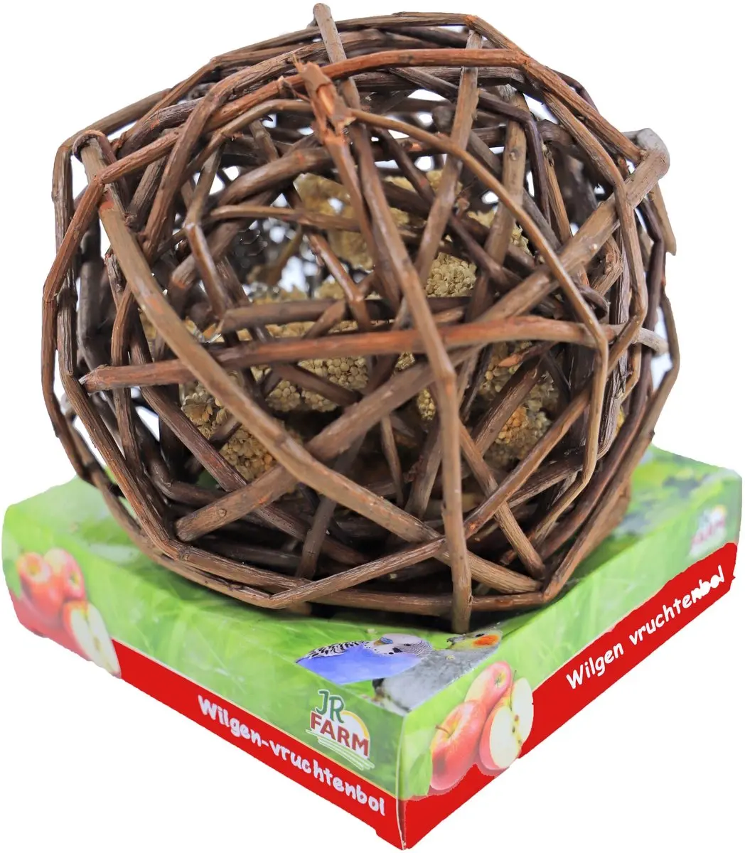 JR Farm Wilgen Vruchtenbol Vogelspeelgoed 15x15x15cm
