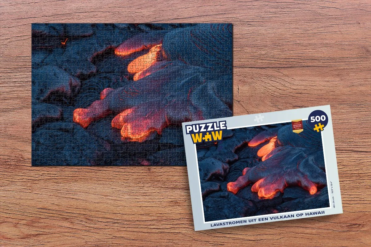 PuzzleWow Hawaii Lavastromen Vulkaan Legpuzzel 500 Stuks