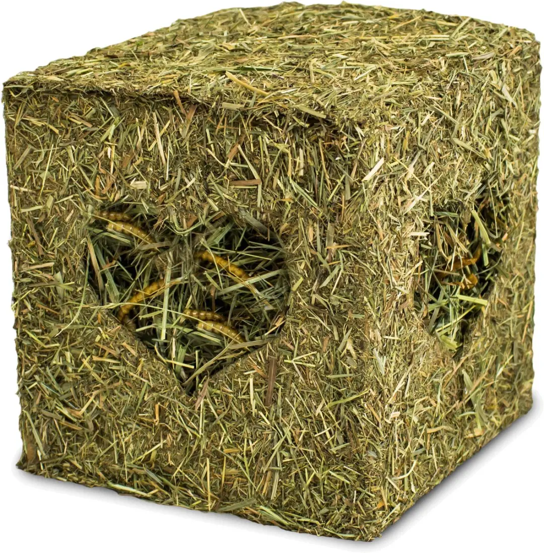 JR Farm Hooiblok Met Meelwormen 125g