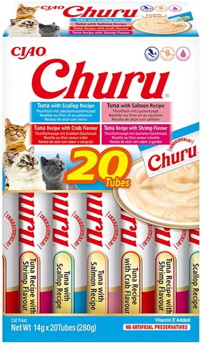 Inaba Ciao Churu Tonijn & Zeevruchten Kattensnack