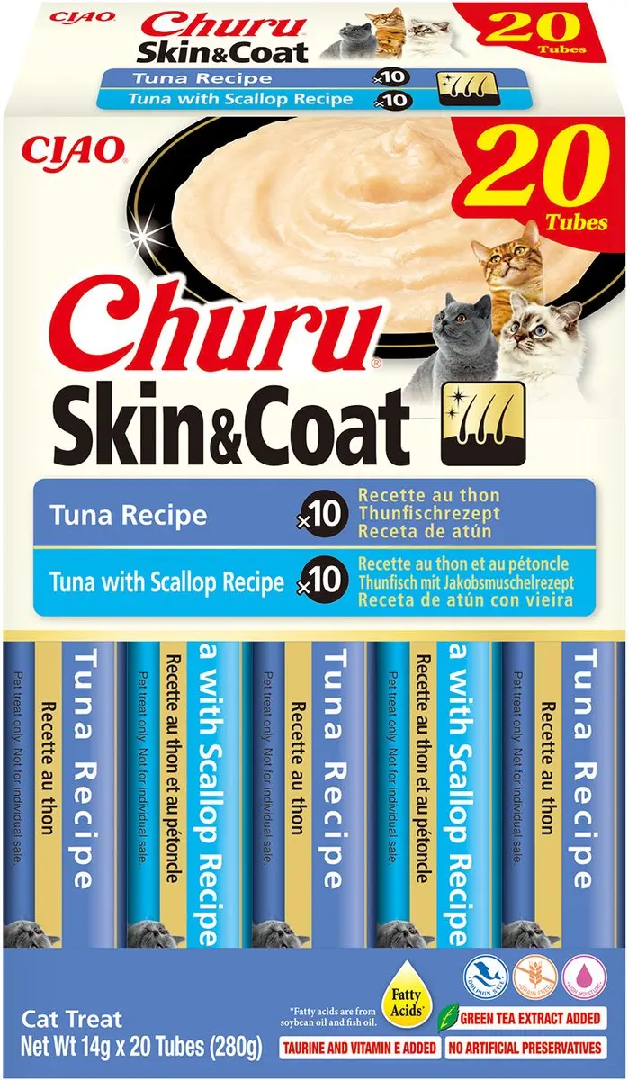 Inaba Ciao Churu Tonijn Skin & Coat Creamy Puree