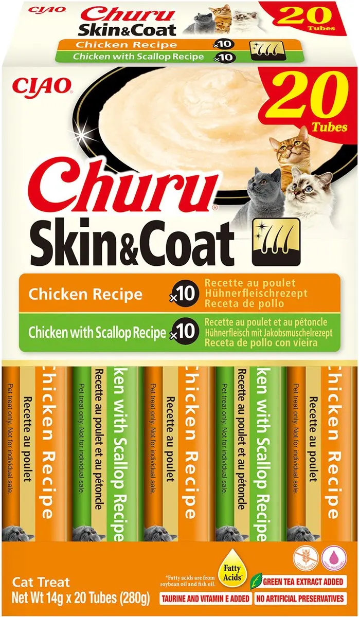 Inaba Ciao Churu Skin & Coat Creamy Puree Kip