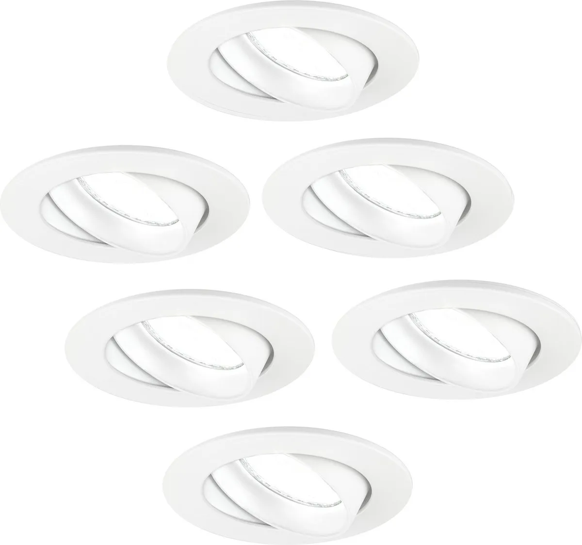 LEDVION 6X LED Inbouwspot Rio Wit