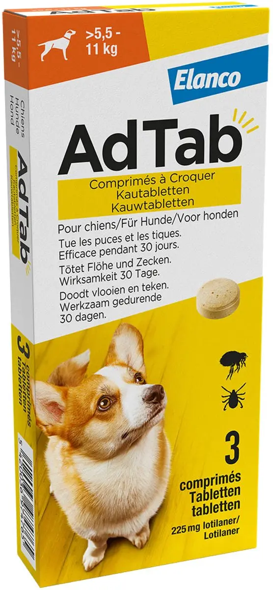 Adtab Anti Vlooien & Teek Kauwtabletten Hond 56mg - 3 Stuks - afbeelding 5 van 6