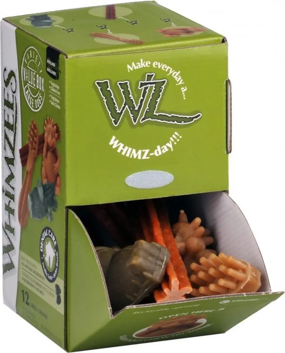 Whimzees variety box L, LET OP ! PRIJS IS PER DOOS VOL