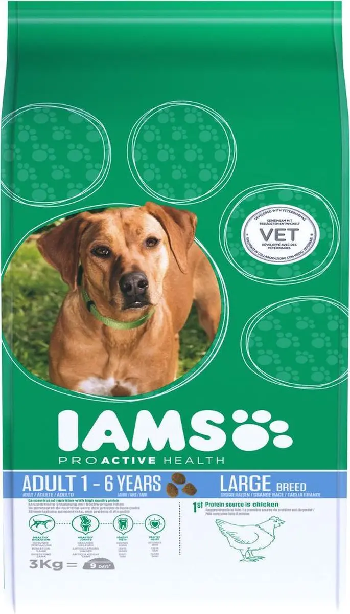 Iams Dog Adult Large Kip 3kg