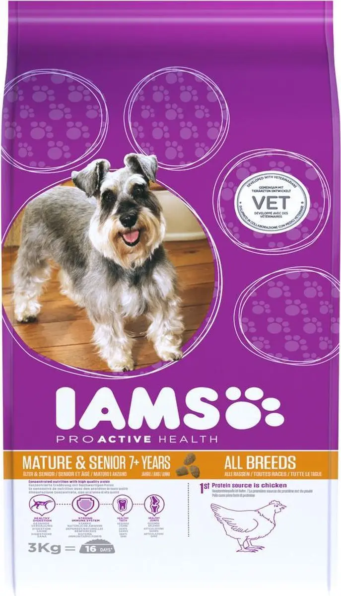 Iams Dog Senior Small-Medium Kip 3kg