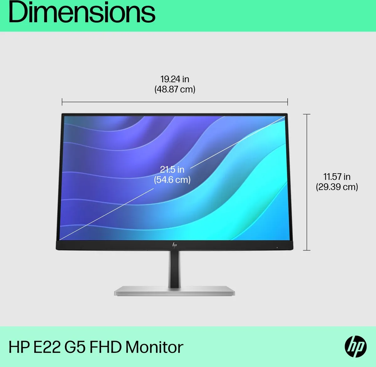 HP E22 G5 FHD Monitor 22 inch