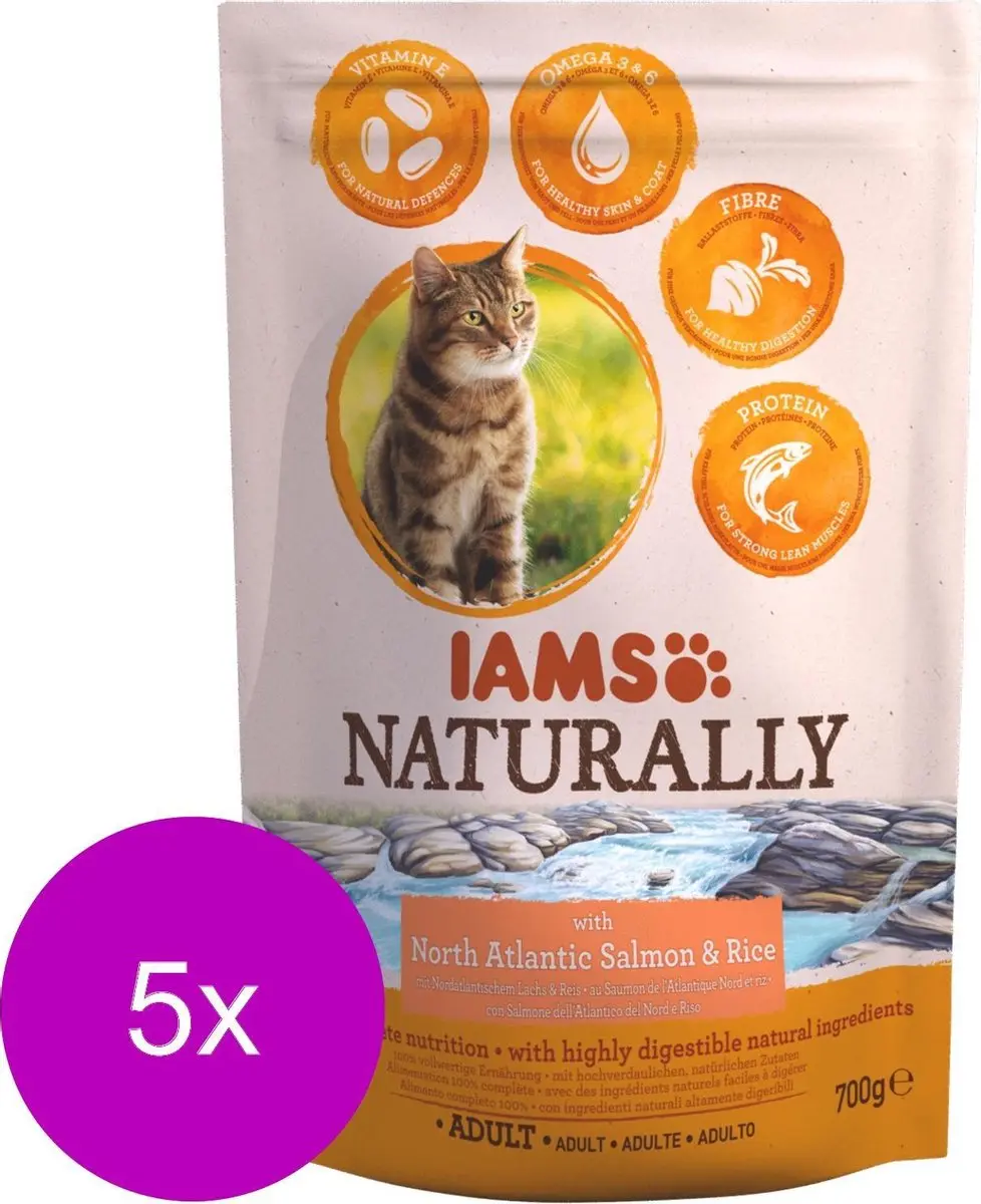 Iams Naturally Cat Adult Zalm & Rijst