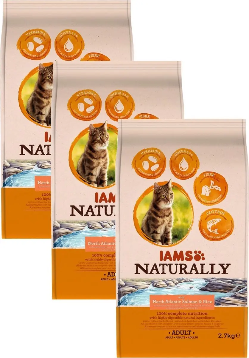 Iams Naturally Cat Adult Zalm & Rijst