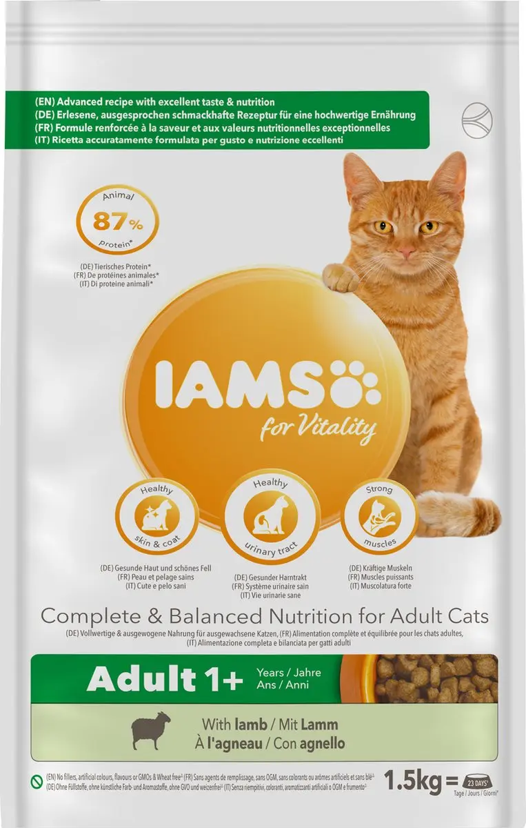 Iams Kat Adult Lam & Kip 1,5kg
