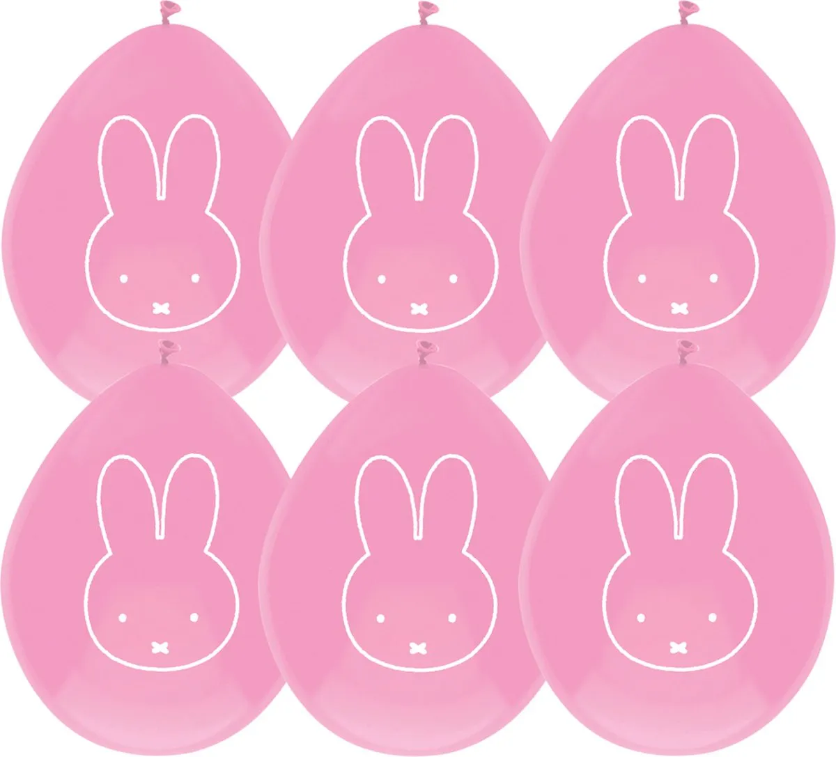 Nijntje Roze Ballonnen - 6 Stuks