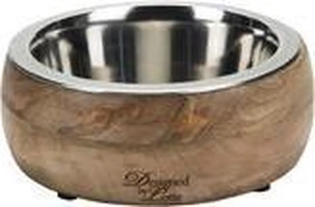 Designed by Lotte Mandira Houten Voerbak Hond 650ml - M