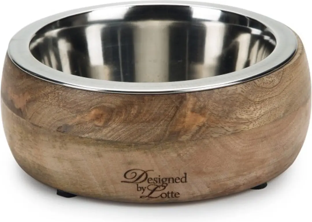 Designed by Lotte Mandira Houten Voerbak Hond 650ml - M