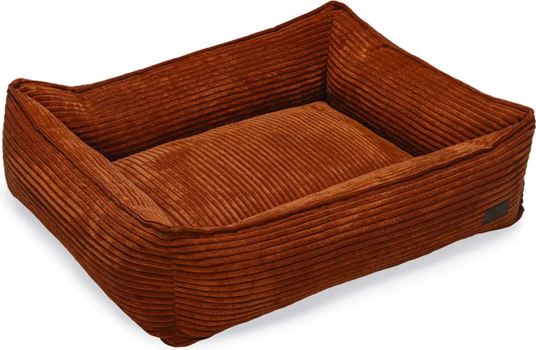 Designed by Lotte Ribbed Hondenmand Terracotta 80x70x22cm