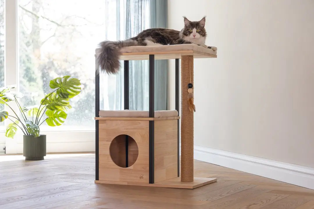 Designed by Lotte Krabpaal Nala - 3 Ligplekken - Hout/Jute