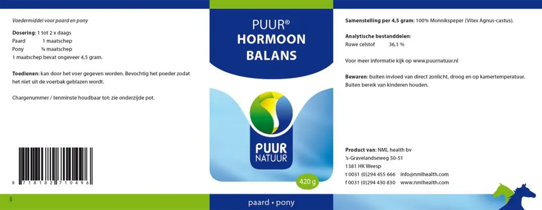 Puur HormoonBalance Paard & Pony 420g