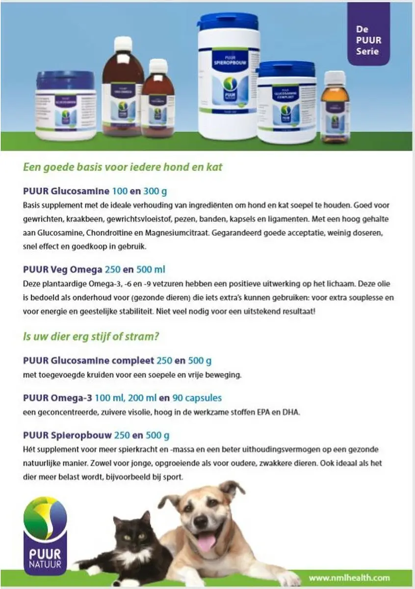Puur Glucosamine Compleet Paard - 500ml - Wit