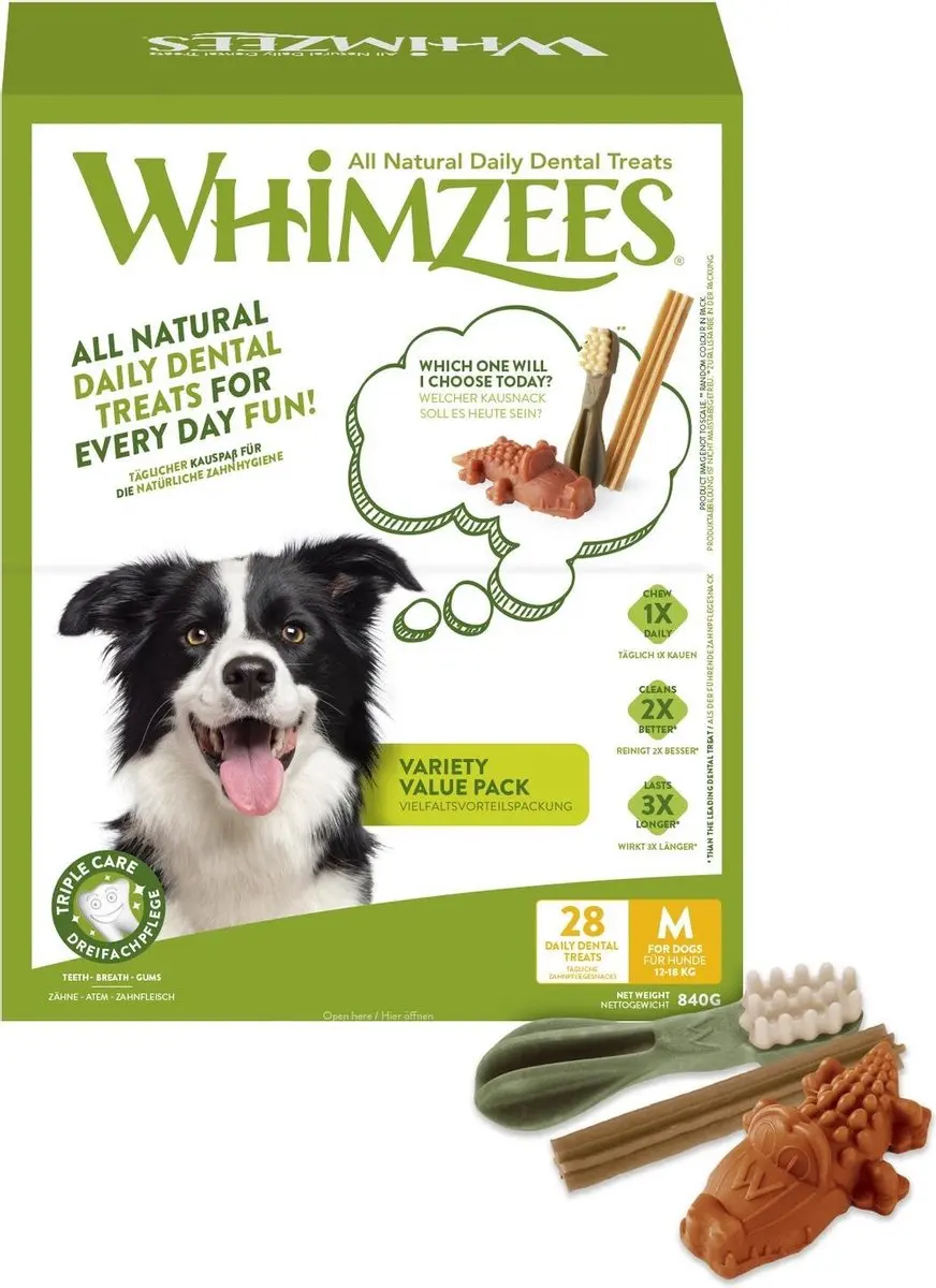 Whimzees Variety Box M Kauwsnacks - 28 Stuks