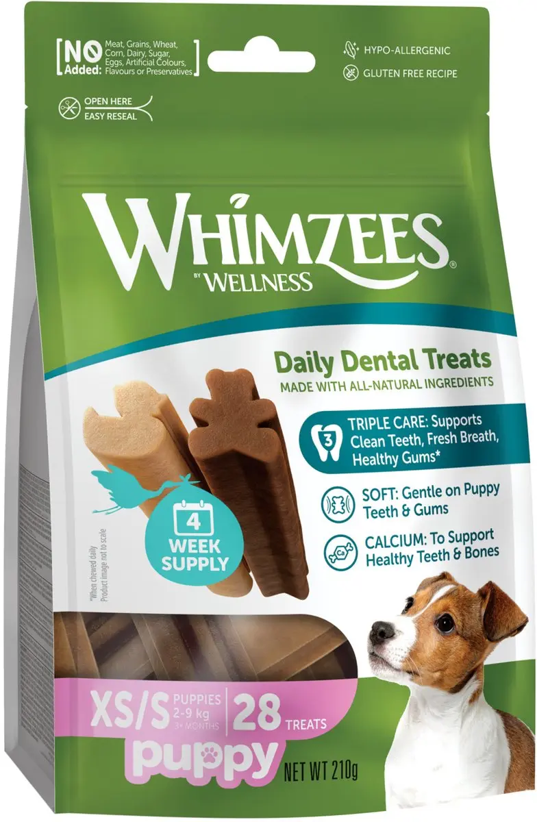 Whimzees Puppy XS/S Kauwsnacks - 28 Stuks