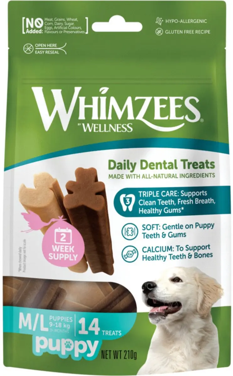 Whimzees Puppy Kauwsnacks M/L